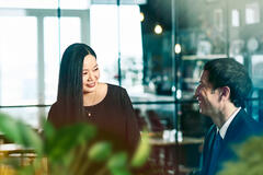 Colleagues in conversation