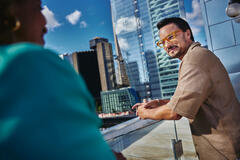 People in conversation