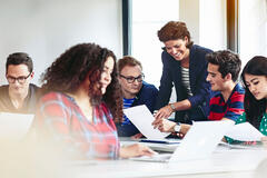 students with teacher 