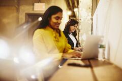 Women working on their laptops